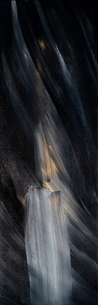 《천계의 빛 No.12》 2017, Acrylic on canvas, 170×55cm
